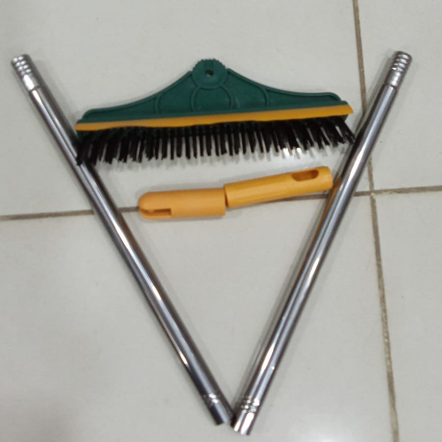 room Wiper 2 In 1 Dual Purpose Cleaning Tool With Strong Bristles And Built In Wiper Blade