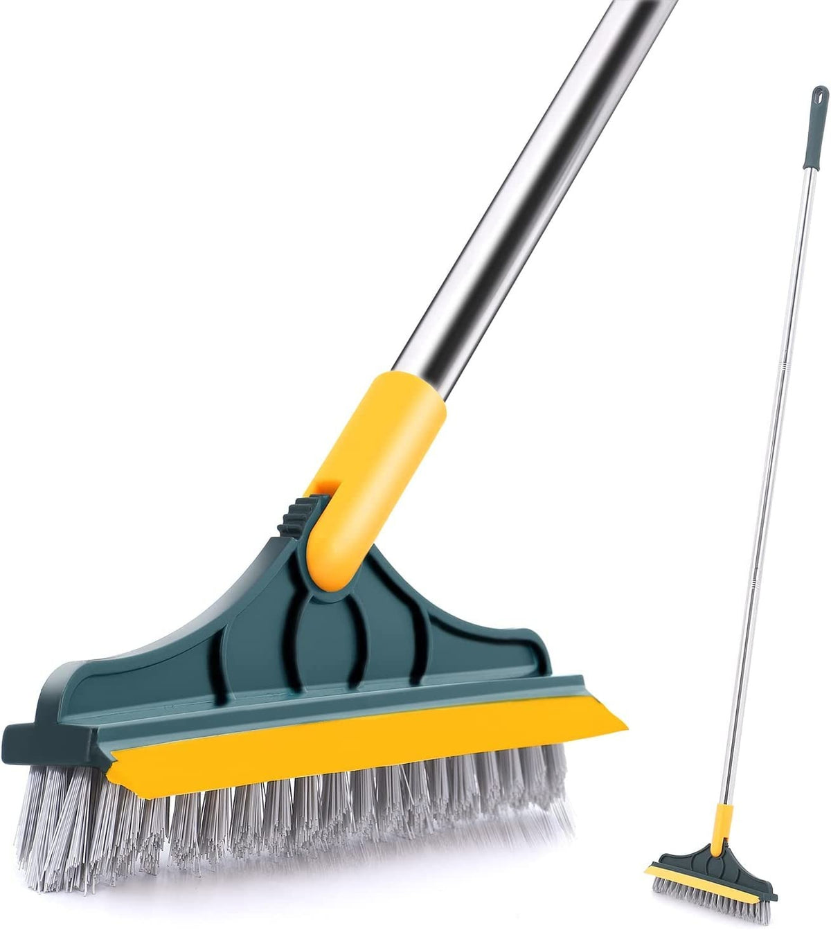 room Wiper 2 In 1 Dual Purpose Cleaning Tool With Strong Bristles And Built In Wiper Blade