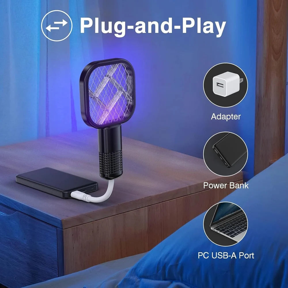 USB Rechargeable Mosquito Killer Racket | Portable Mosquito Repellent Racket With UV