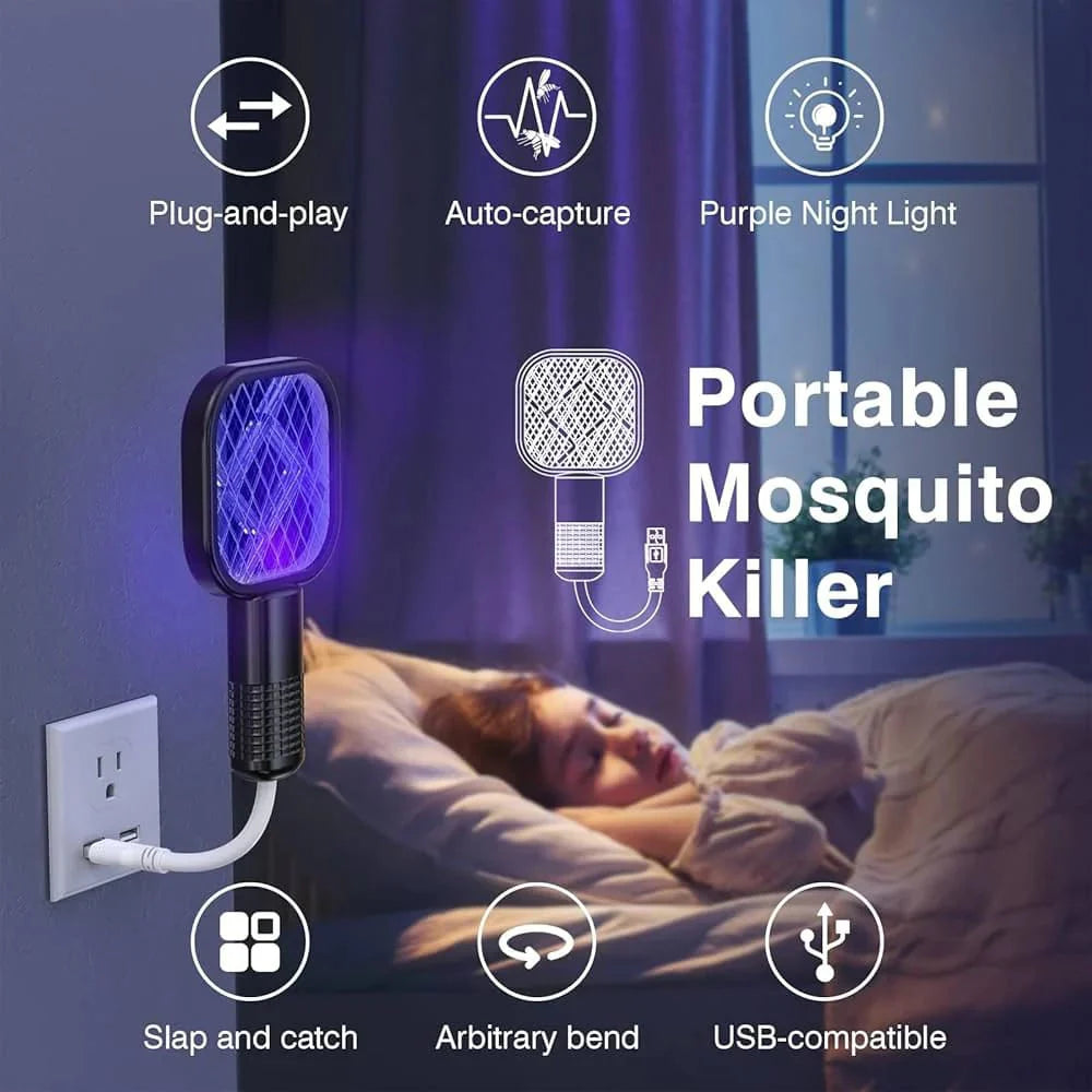 USB Rechargeable Mosquito Killer Racket | Portable Mosquito Repellent Racket With UV