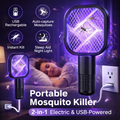 USB Rechargeable Mosquito Killer Racket | Portable Mosquito Repellent Racket With UV
